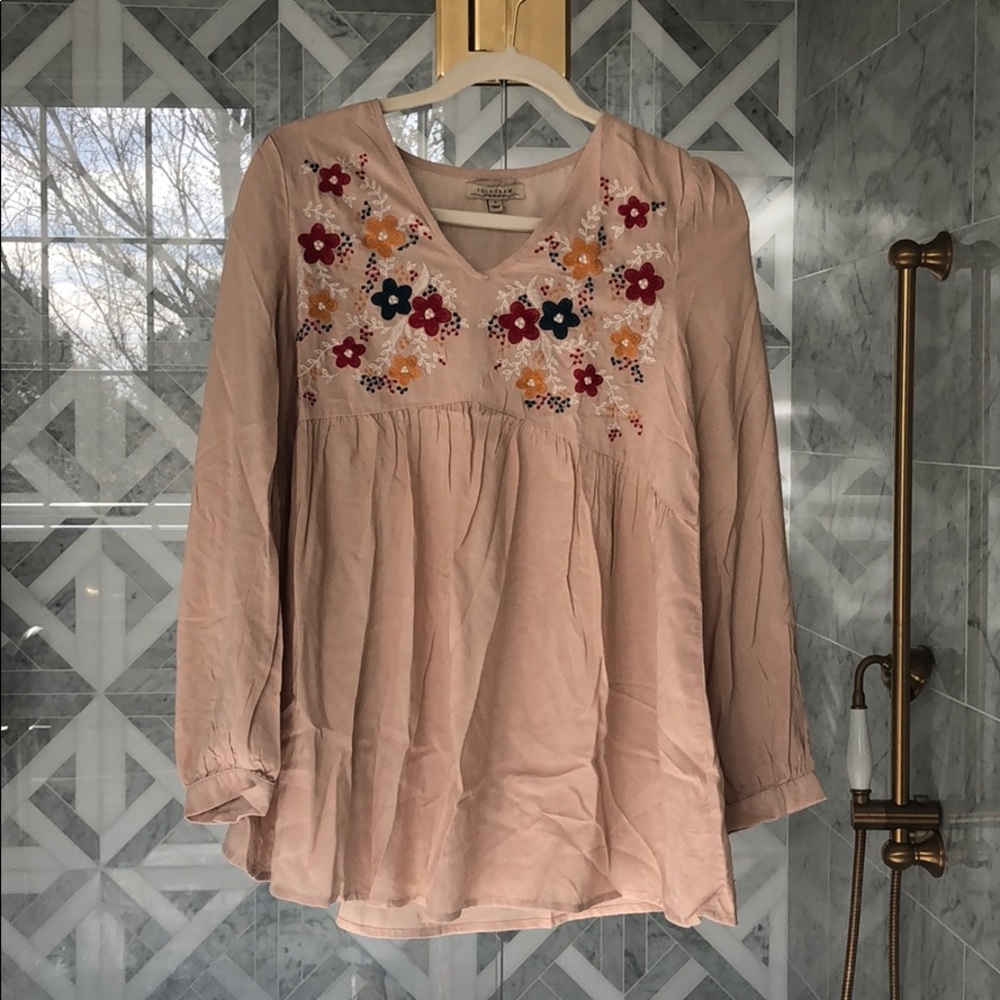 Floral embroidered blouse